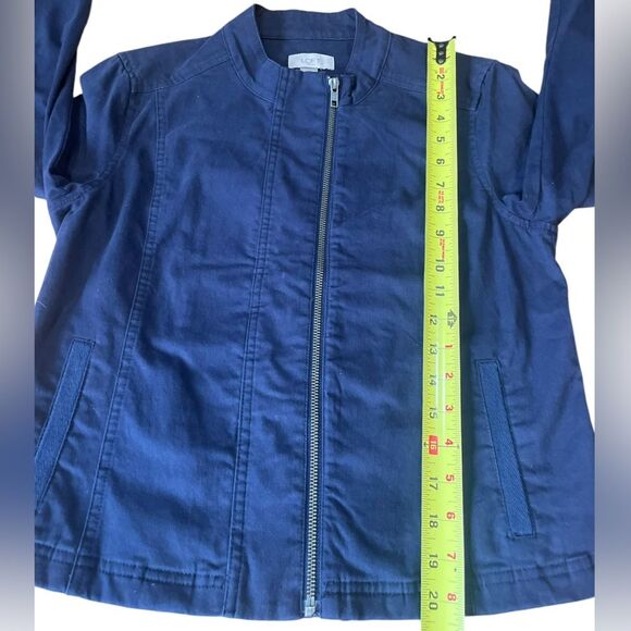 Loft Utility Jacket Mock Neck Navy Blue Womens Size XS - Picture 9 of 10
